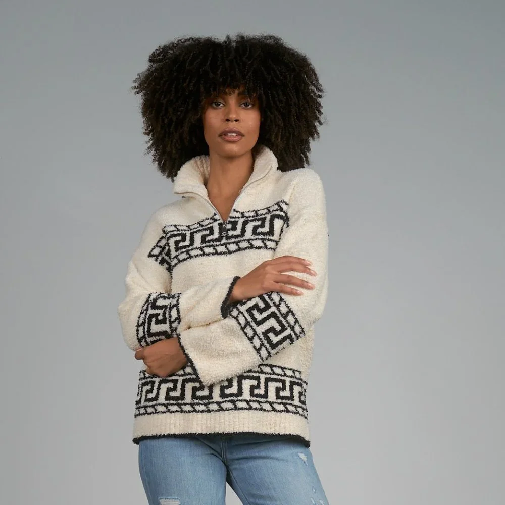 Elan Women's Utopia Half Zip Soft Knit Pullover - Picture 1 of 4